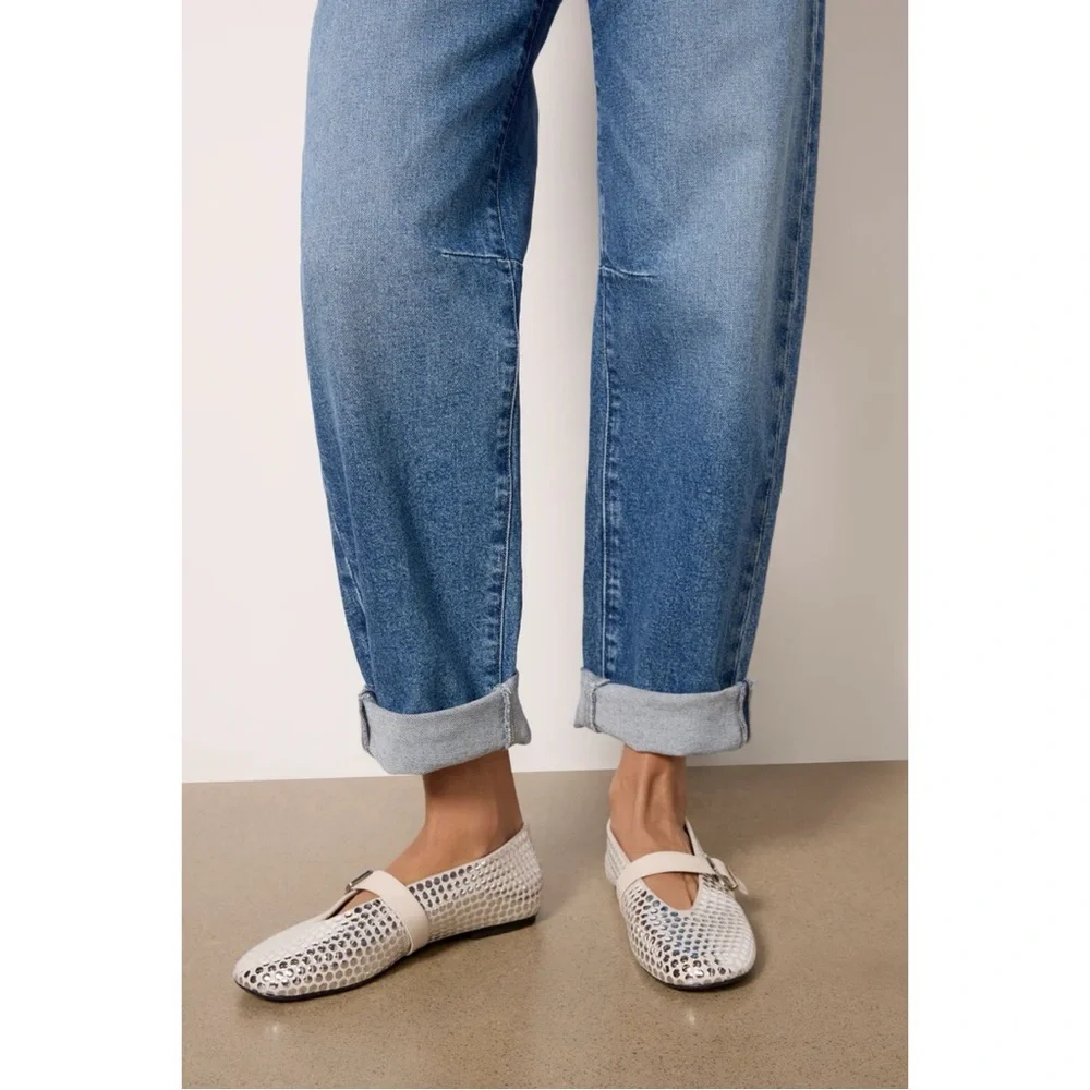 Paige Alexis Barrel Jeans 29 Ryland Denim Blue Casual Minimalist Classic Trendy - Picture 6 of 16